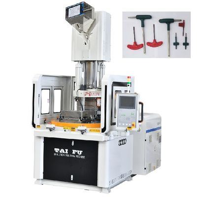 Máquina de moldeo por inyección de mesa de plástico rotativo vertical de 85 toneladas utilizada para llaves Allen