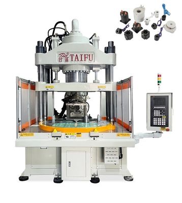 Máquina de inyección horizontal de molde de sujeción vertical BMC con mesa giratoria