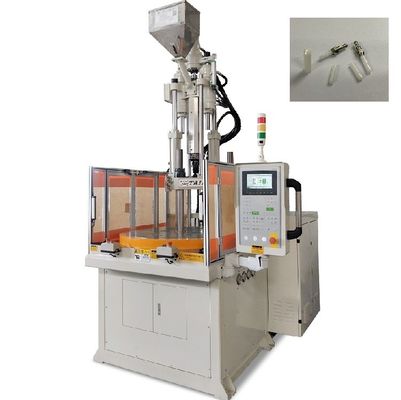 Máquina de moldeo por inyección de plástico rotativo vertical de 55 toneladas para componentes electrónicos