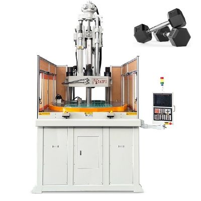 Máquina de moldeo por inyección de plástico de mesa rotativa vertical de 200 toneladas utilizada para mancuernas