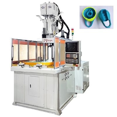 Máquina de moldeo por inyección vertical de doble color de 120 toneladas utilizada para tapa de taza de dos colores