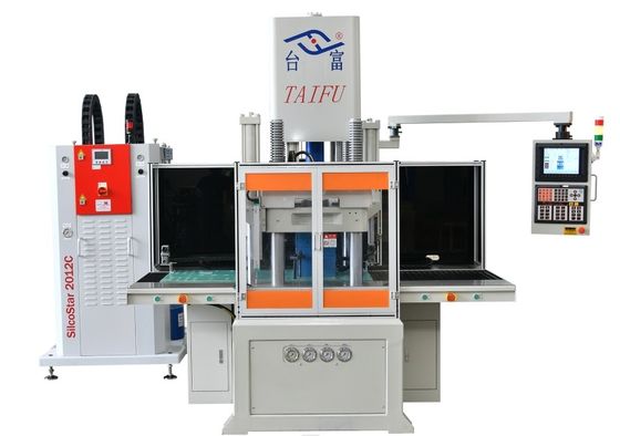 Máquina de moldeo por inyección de silicona LSR de 120 toneladas con mesa de trabajo baja
