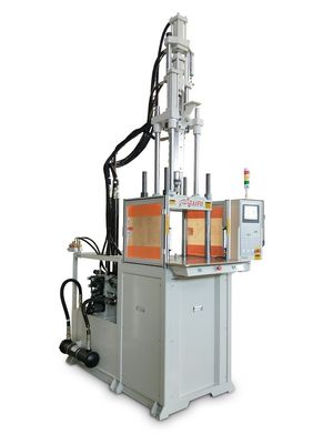 Máquina de moldeo por inyección vertical de alta velocidad de plástico de 55 toneladas, eficiente y duradera, utilizada para equipos de comunicación de repuesto