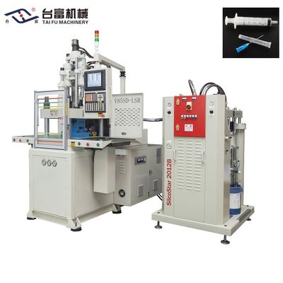 Máquina de moldeo por inyección LSR de doble deslizamiento vertical para tapones de silicona de jeringa