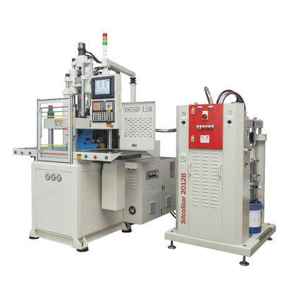 Máquina de moldeo por inyección LSR de doble deslizamiento vertical para tapones de silicona de jeringa