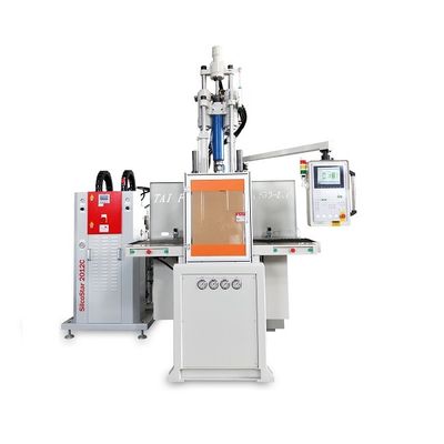 Máquina de moldeo por inyección de silicona de doble deslizamiento vertical LSR para lentes ópticos de silicona