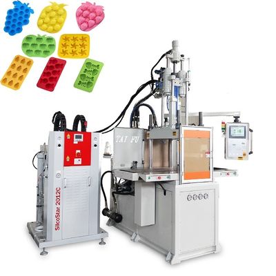 Máquina de moldeo por inyección vertical de doble deslizamiento LSR para moldear cubos de hielo de silicona