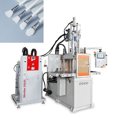 Máquina para hacer cepillos de doble deslizamiento de máscara facial de silicona 85T Máquina de moldeo por inyección vertical
