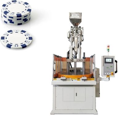 Máquina de moldeo por inyección de plástico rotativo vertical para hacer fichas de póquer