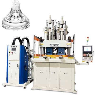 Máquina de moldeo por inyección vertical de silicona líquida de doble color para chupete para bebés