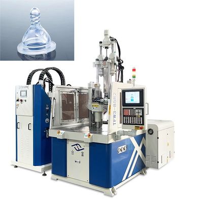 Máquina de moldeo por inyección rotativa de LSR vertical de banco de trabajo bajo para chupete para bebés