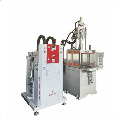 Máquina de moldeo por inyección vertical de doble deslizamiento de 85 toneladas para fabricar bandejas de hielo de silicona