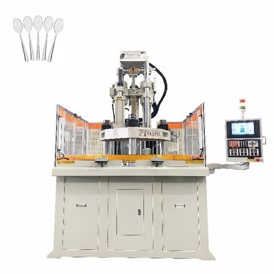 Máquina de moldeo por inyección de plástico rotativo vertical de 160 toneladas para fabricar cucharas desechables de plástico